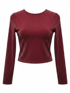Love Wish Seamless Sparkle Crop Top- Pink - Size L